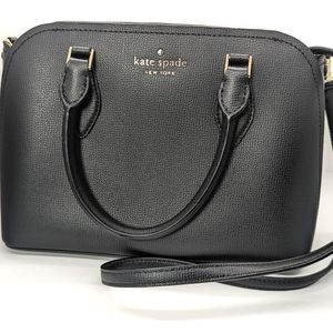 Kate Spade | Medium Zip-top Satchel | Black Leather